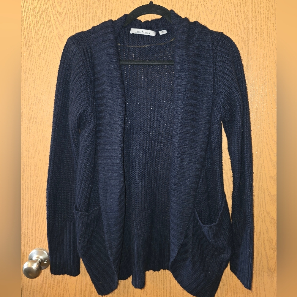 Jason Maxwell Deep Blue Open Cardigan